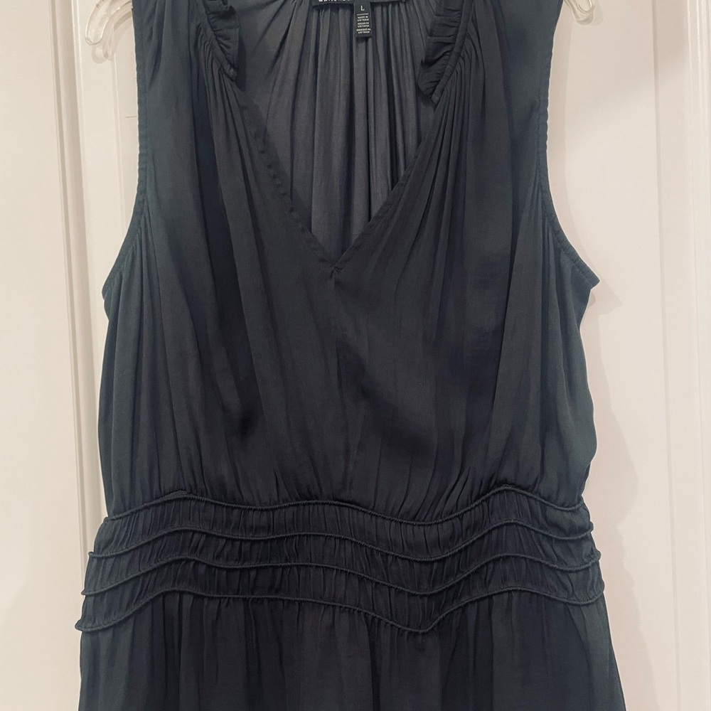 Elegant White House -Black Market Sleeveless Empire Waist Top